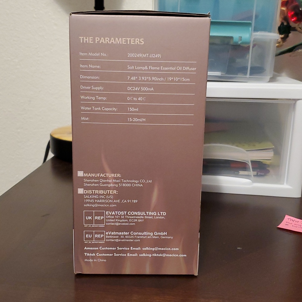 Salking Salt Lamp & Flame Essential Oil Diffuser - Picture 2 of 4
